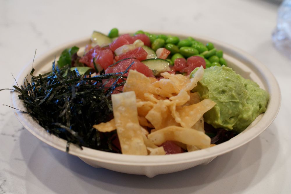 Fresh poke creation at Ladera Ranch
